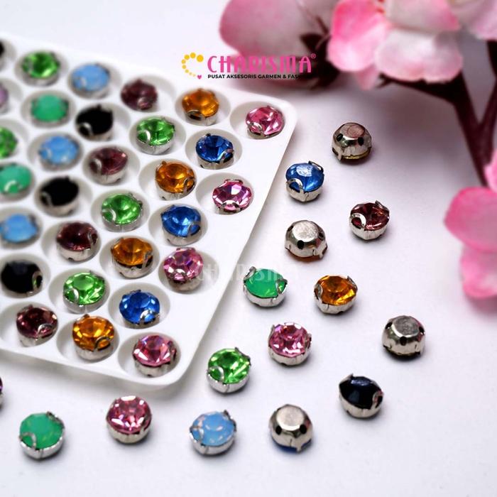 Charisma Crystal Cangkang Bulat - Kristal Cangkang Original SS33 / Harga Per Lusin (12 pcs)