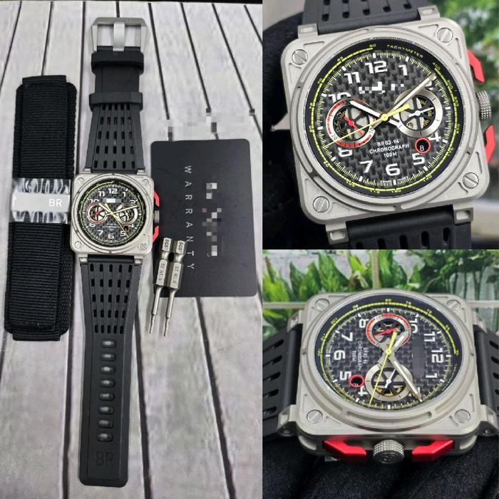 Dr.Jam II BR 03 BR03-94 CHRONO X RENAULT SPORT TITANIUM M+F 42MM RUBBER XTRA STRAP TOP TIER 5