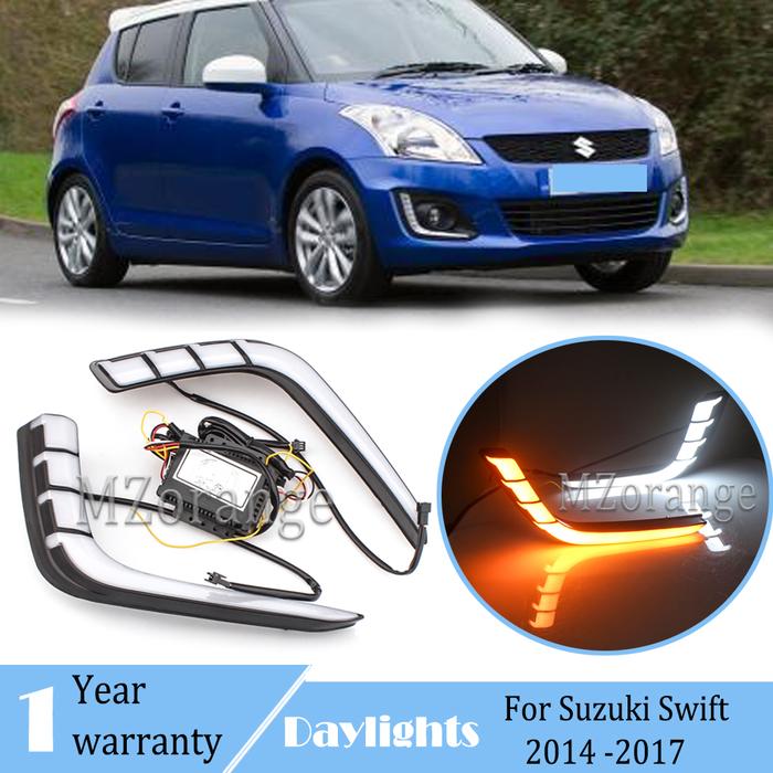 For Suzuki Swift 2014 2015 2016 2017 LED DRL fog lights Daytime
