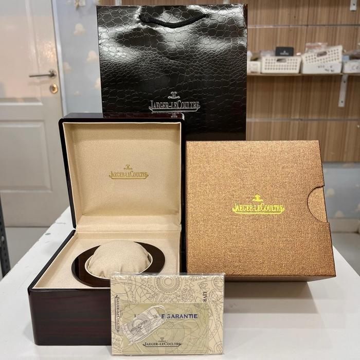 Kotak Jam Tangan JLC kayu Box Mewah Jaeger Full Set Include Book, Card, Tag & Paperbag