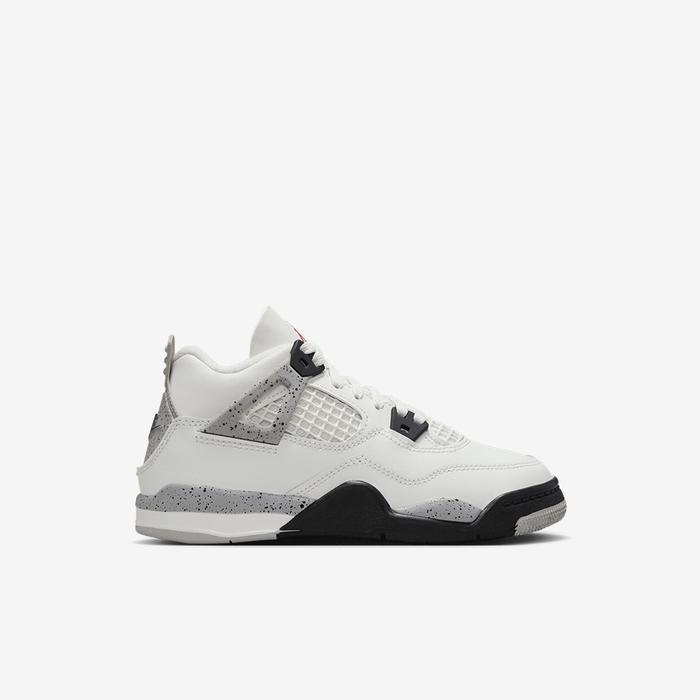 sale Nike Air Jordan 4 Retro Sneakers Kids White Cement Original Authentic