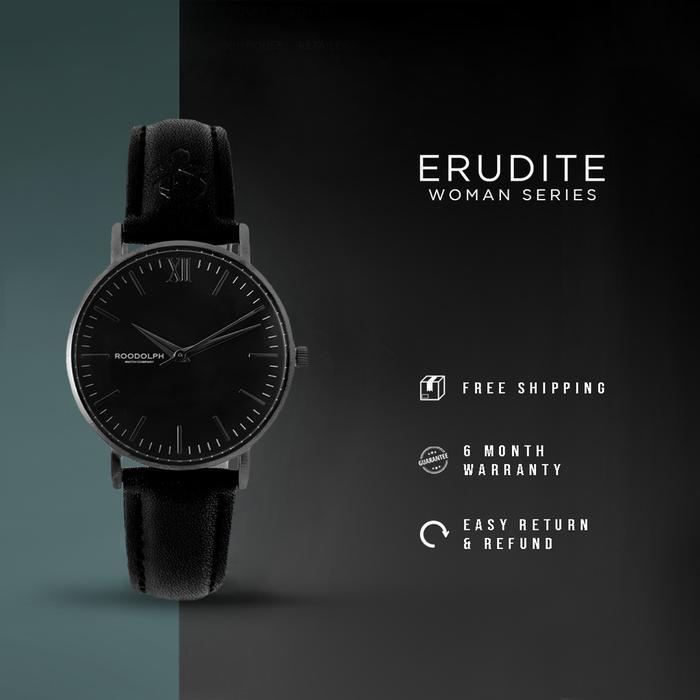 Roodolph Watch - Erudite All Black 32mm Jam Tangan Wanita Jam #gratisongkir