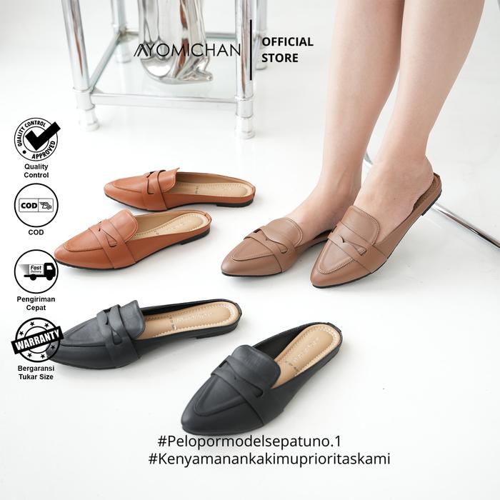 Ayomichan - Flat Shoes AYOMI Leona AYM433 Flat wanita Sepatu Wanita / Flatshoes wanita / Sandal terb