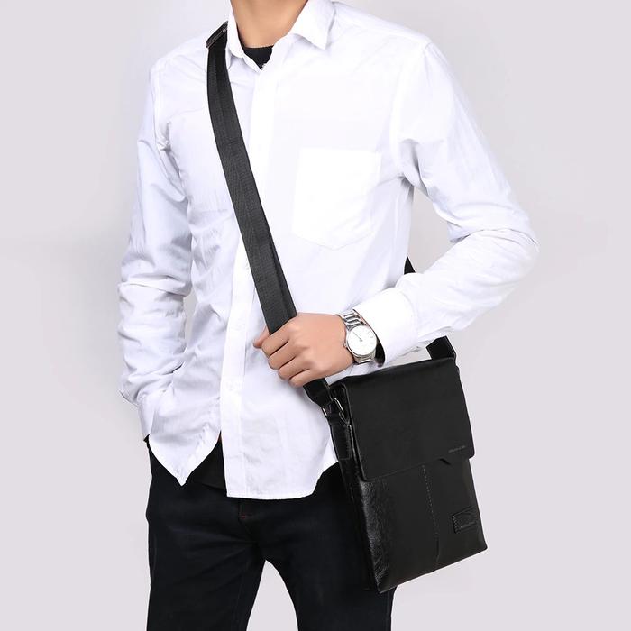 Rhodey Jeep Tas Selempang Bisnis Pria Bag Kurir Kulit Asli Sapi Import Men Laki 2 Cowok Gaya