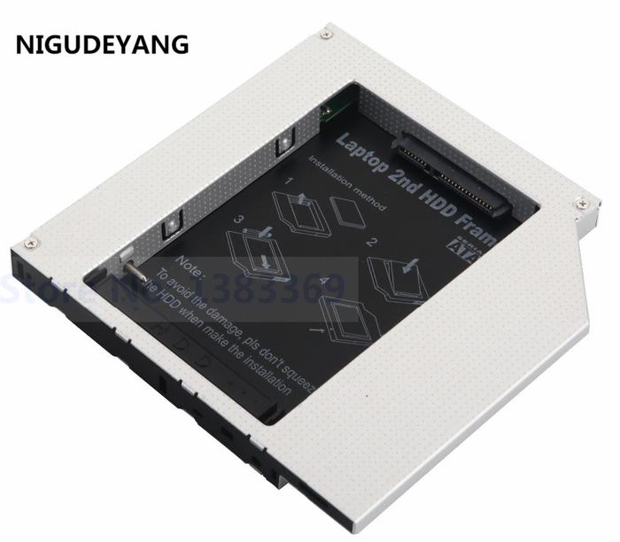 NIGUDEYANG 2nd IDE to SATA Hard Drive HDD SSD Optical bay Caddy Frame