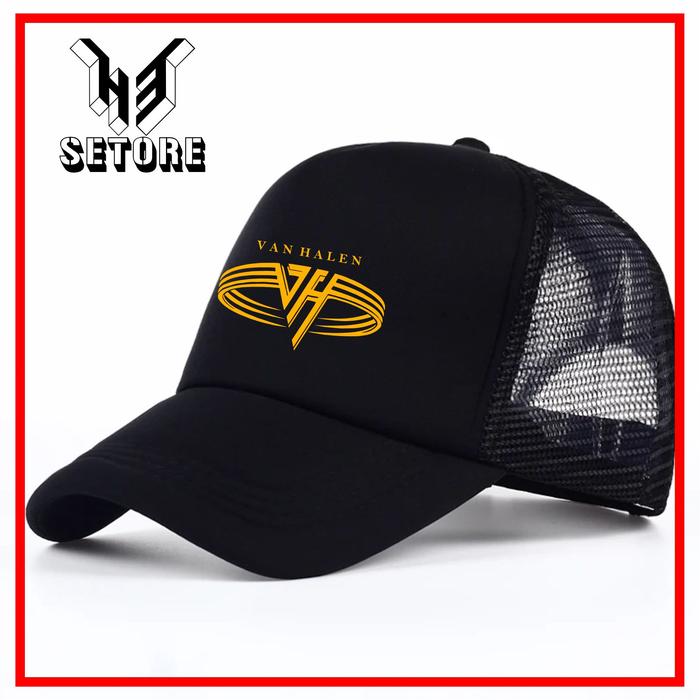 TOPI VAN HALEN SABLON DTF / TOPI JARING VAN HALEN / TOPI TRUCKER VAN HALEN BISA COD