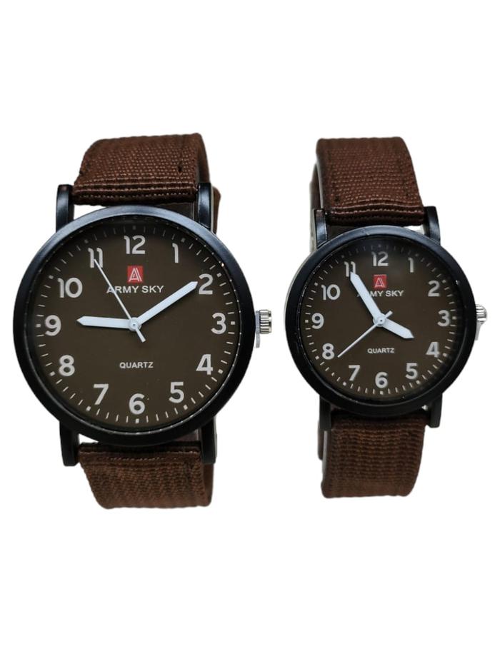 Jam Tangan Army Sky E-44 Kanvas Couple