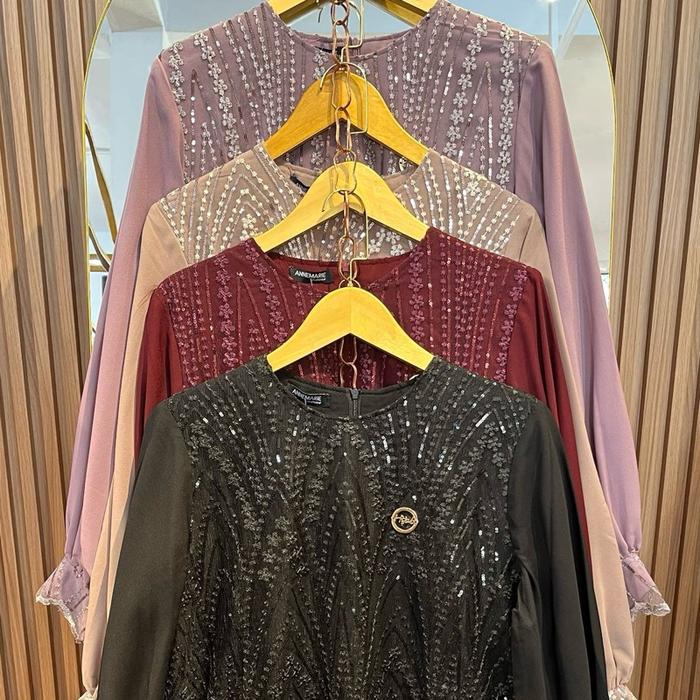 Gamis wanita simple renda / gamis brokat wanita