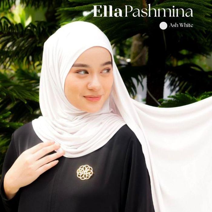 Delia Hijab - Ella Pashmina Hijab Pashmina Kaos Wanita Elegan Kekinian