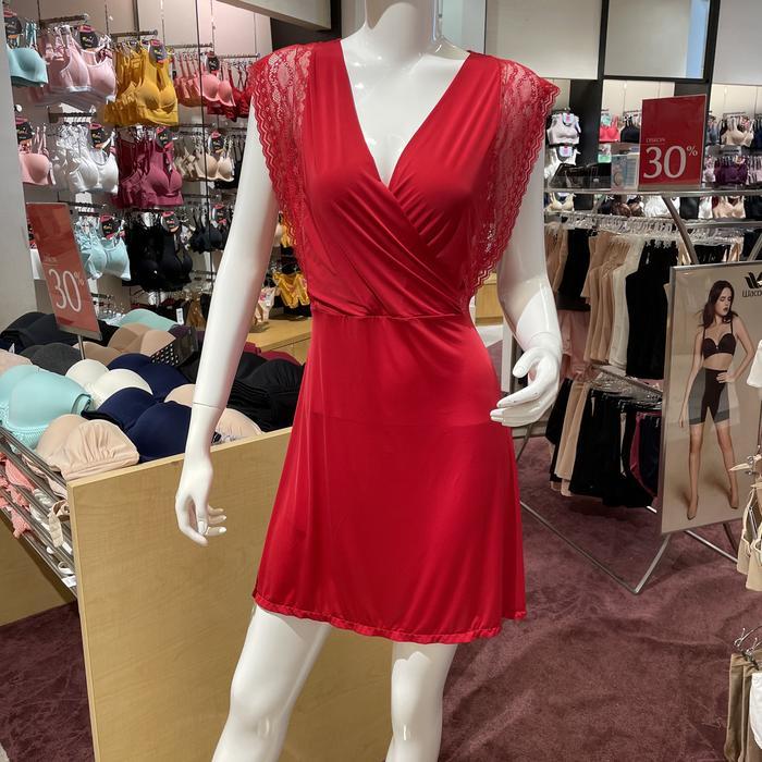 TERLENGKAP Wacoal Mood Sexy Look Lingerie IN 4490 Pretty Dress Baju Tidur