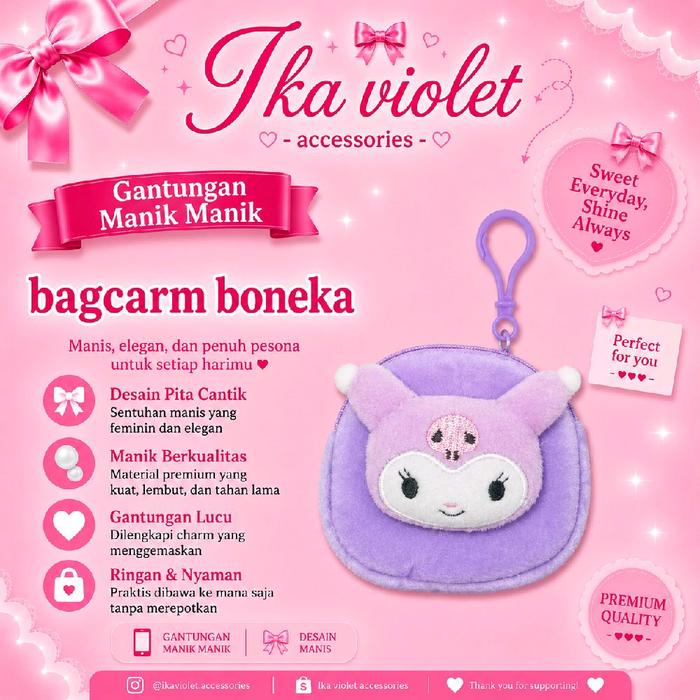 Ika violet - strap hp - gantungan hp - gantungan kunci - gantungan boneka lucu ukurang sedang