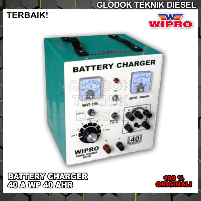 Wipro Charger Aki Mobil Motor 40 A Battery Charger WP 40 AHR Cas Aki WP40AHR