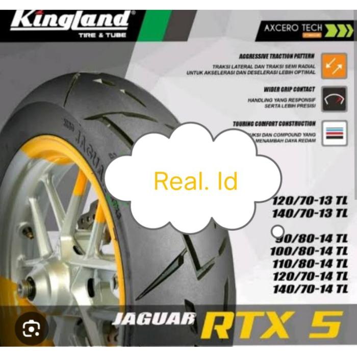 Ban tubeless RTX Jaguar depan/ belakang (80/90-14 , 90/90-14) for Beat street/Karbu/Beat/esp/f1/pop/