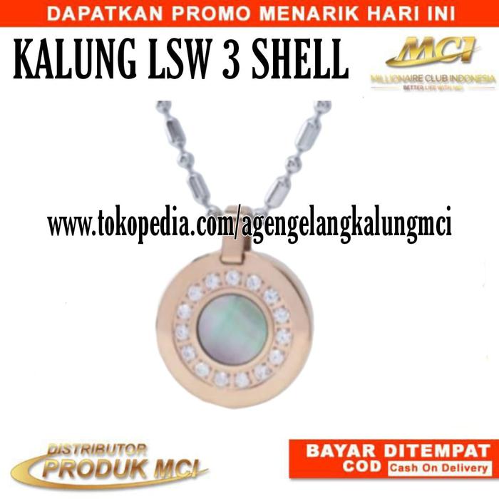 Kalung Mci / Kalung Lsw 3 Shell McI / Kalung Rantai Shell Gold / Kalung Kesehatan Wanita Mci