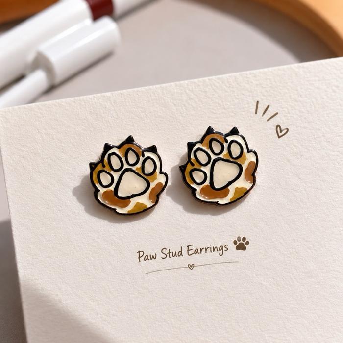 Anting Paw Shrink Paper, Earrings CUSTOM