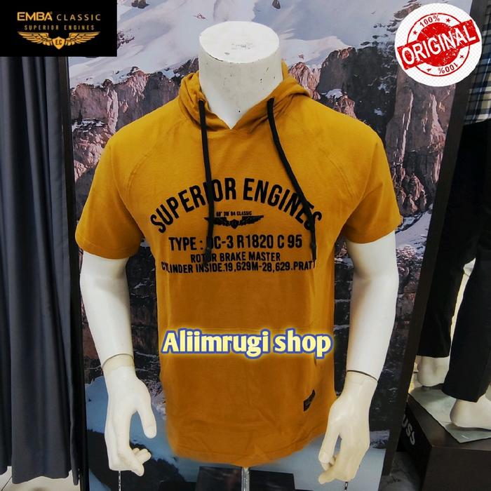 EMBA CLASIC HOODIE LENGAN PENDEK, HOODIE PRIA KUPLUK ORIGINAL PREMIUM