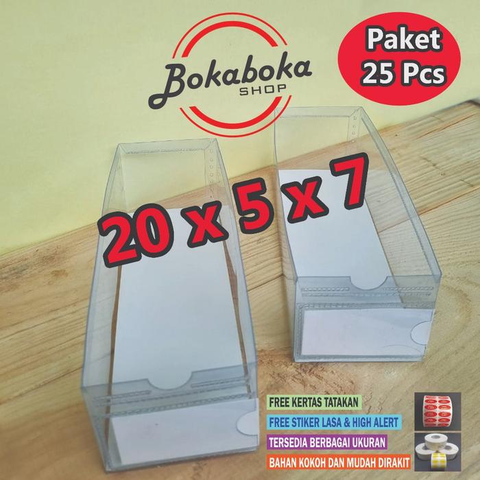 Kotak Obat Mika Plastik Kecil 20 x 5 x 7 Paket isi 25