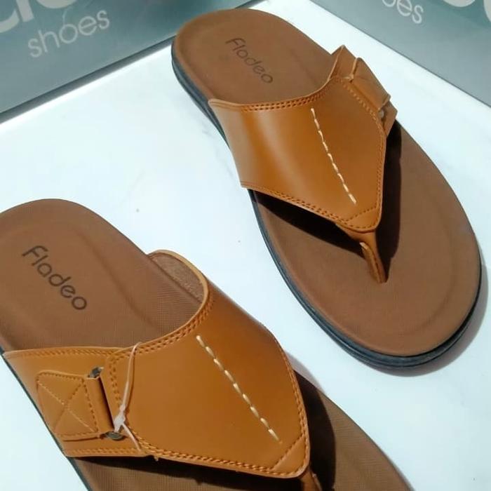 Fladeo HNYA SZ 41 Sandal Jepit Pria Casual FLADEO MDS 91-1 Sepatu Kulit Asli Nyaman untuk Harian