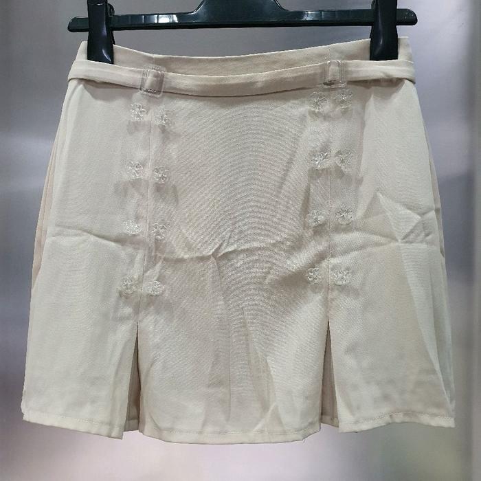 AK bawahan wanita rok pendek kin lee krem second prelove preloved pakaian cewek