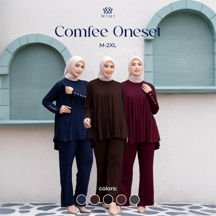 Wmwear - Comfee One Set | Baju Ibu Hamil dan Menyusui | Setelan Baju Wanita Rayon | Oneset Kantor Bu