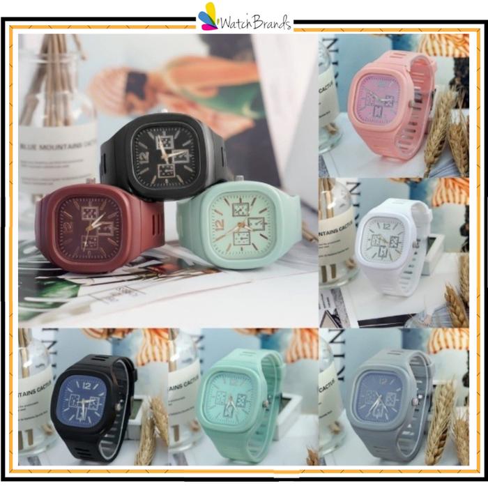 REKOMENDASI WBS JAM TANGAN ANALOG CHRONO PRIA WANITA RUBBER QUARTZ FASHION COUPLE ANAK REMAJA PREMIU