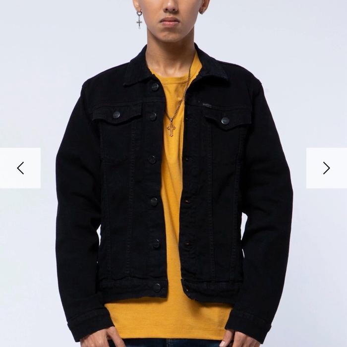 Jaket jeans Tirajeans Trucker Jacket Denim Black - Size M