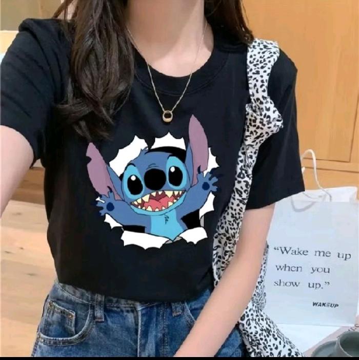 VOC - Baju Atasan Kaos wanita Sha Sha croptop vneck