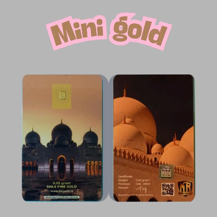 Mini Gold 0,05 gram (ASLI 100% dan sudah terverifikasi oleh situs Mr.Gold)