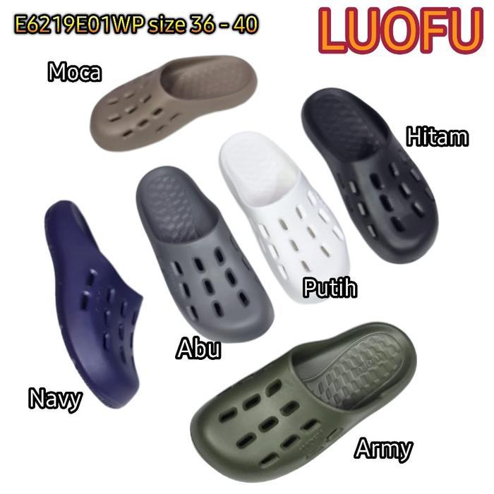 TERLARIS!!! E6219E01WP LUOFU ORIGINAL jelly sandal karet pria selop sendal baim bakpau cowok