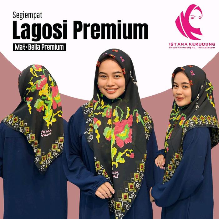 Segiempat Lagosi Premium Isi 5 Pcs Istana Kerudung