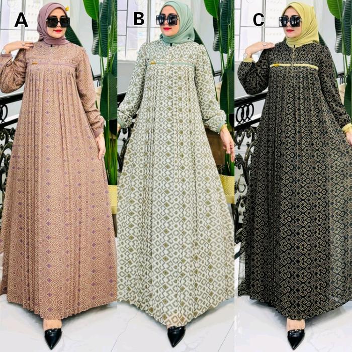Elnara Set 35 by Mahhida || Dress Set Hijab Segiempat