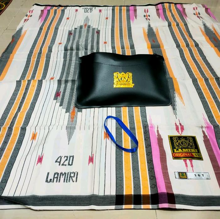 Sarung Lamiri S90 SGT Original - Motif MGT Putih corak Warna Exklusif Terbaru