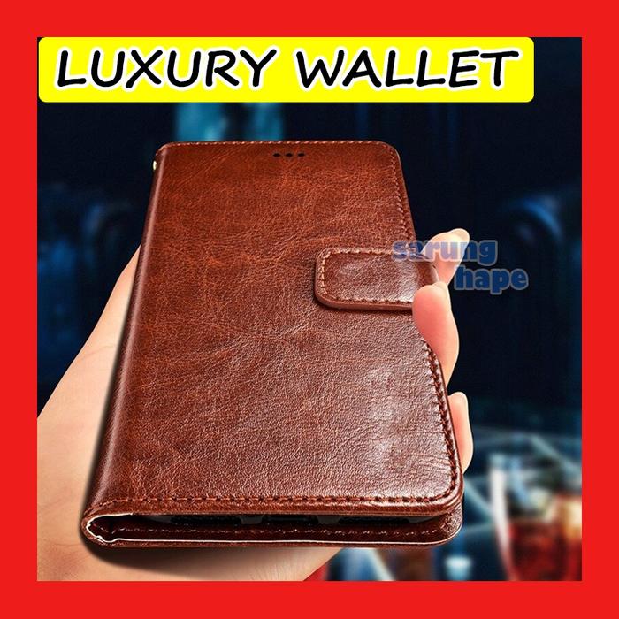 Case iPhone 13 Mini - Dompet HP Kulit Luxury Wallet Flip Leather Case Casing Cover