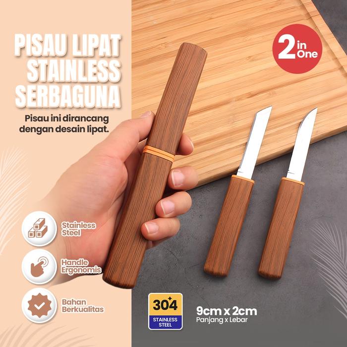 【Paket Pisau Ganda】set pisau dapur, pisau chef, pisau potong tulang, pisau multifungsi Baja Jerman K