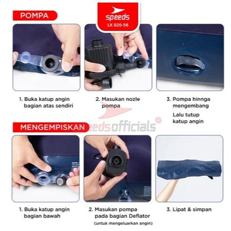 Speeds Kasur Angin Matras Tiup Lipat Air Bed Kolam King Size Orang Dewasa Single Double Tidur 020-54