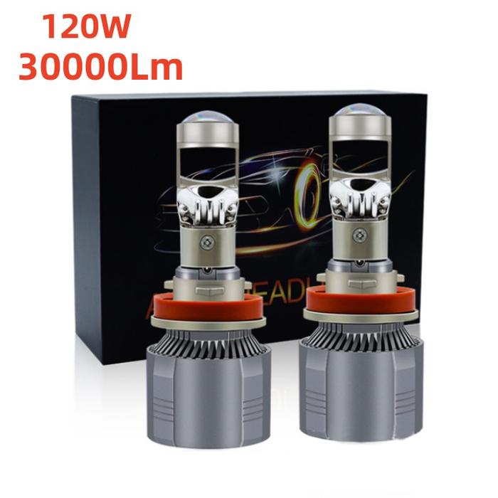 H4 Projector H7 Fog lamp LED Laser Projector Lens Headlight 120W H11
