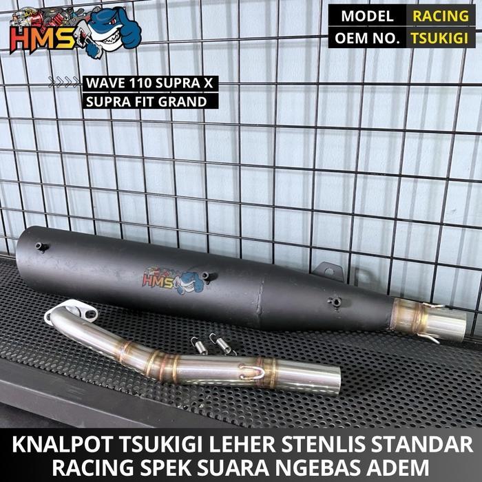 KNALPOT TSUKIGI WAVE 125 110 SUPRA 125 KHARISMA SUPRA X SUPRA FIT REVO LAMA LEHER PELANGI STENLIS SU