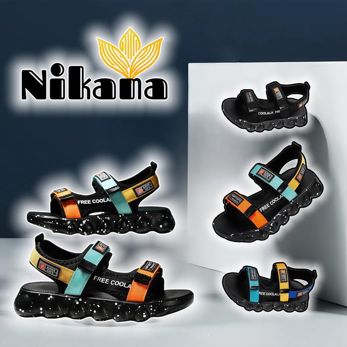 Nikana sandal anak laki 3 tahun baju anak anak perempuan Sandal gunung Sepatu Bahan PU Model Lucu 4 