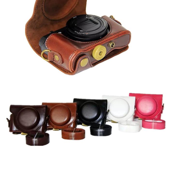 Full Body Camera Bag PU Leather Case For SONY Cyber-shot DSC-HX90V