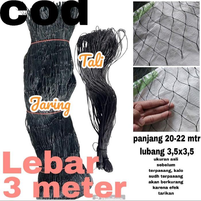 Jaring Pagar Ayam 3  Meter, Jaring Kandang Ayam, Jaring Pagar Tanaman, Jaring Burung, Jaring Serbagu
