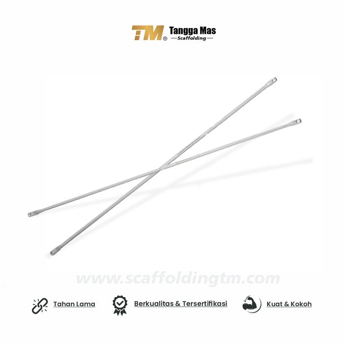 CROSS BRACE GALVANIS P193 -  SILANGAN SCAFFOLDING / STEGER / PERANCAH / ANDANG SCAFFOLDING TANGGA MA