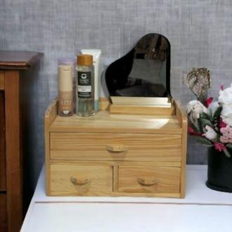 rak kosmetik kayu jati belanda/ rak make up kayu