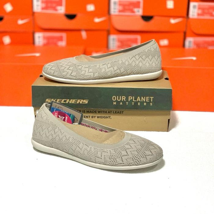 SEPATU WANITA SKECHERS CLEO SPORT ORIGINAL STORE (158459/TPE) SEPATU FLAT