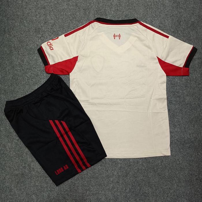 Jersey Kids Set L1V3Rp00L Home 25/26 Merah Setelan Sepak Bola Futsal Anak Seragam Baju Bola Kaos Bol