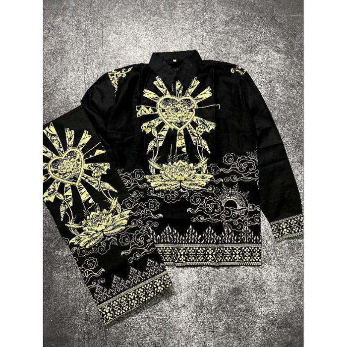 PAKET KEMEJA + SARUNG BATIK PSHT//KEMEJA BATIK PSHT TERATE//SARUNG BATIK PSHT