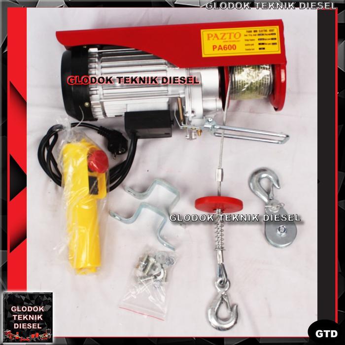 MINI ELECTRIC HOIST 600 KG 12 M TAKEL LISTRIK PA 600 A ROPE HOIST PA600