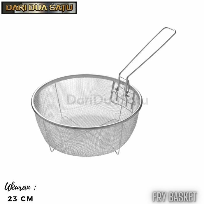 Saringan Penggorengan Keranjang Tirisan Kentang Goreng Stainless Steel