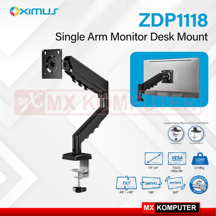 Bracket TV Monitor LED LCD Gas Spring OXIMUS ZDP1118 1118 Tilt Swivel