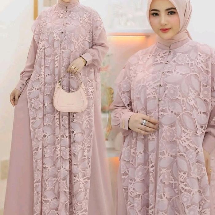 Gamis Haruka - outfit Lebaran - Gamis Trend Outfit Lebaran - Dress Mewah