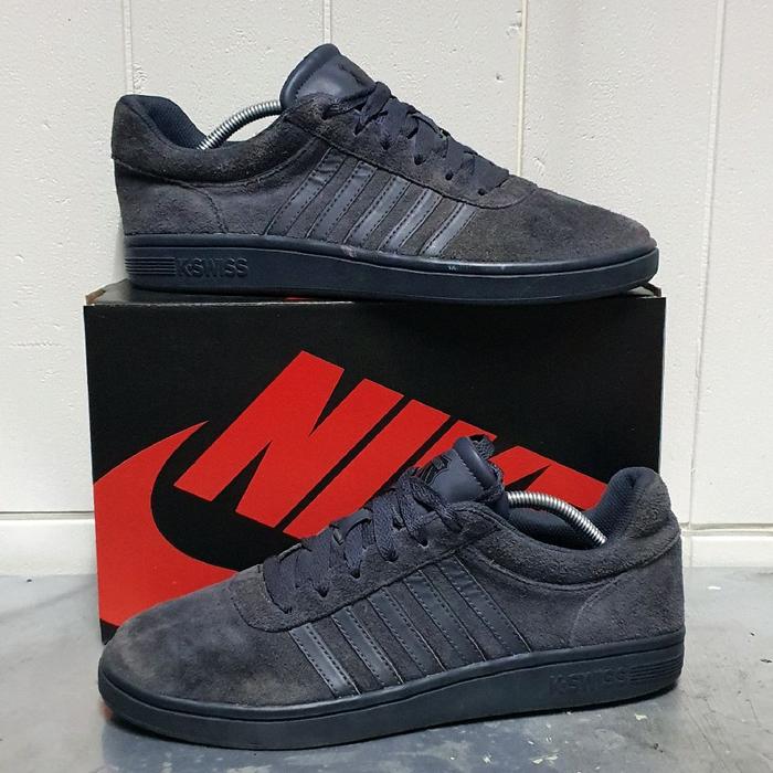 Sepatu Casual Low brand erropa K-Swiss suede Navy size 44.5 Second ori shoes